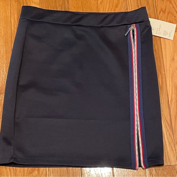 Navy Blue Skirt with Red and White Accents - Picture 2 of 5
